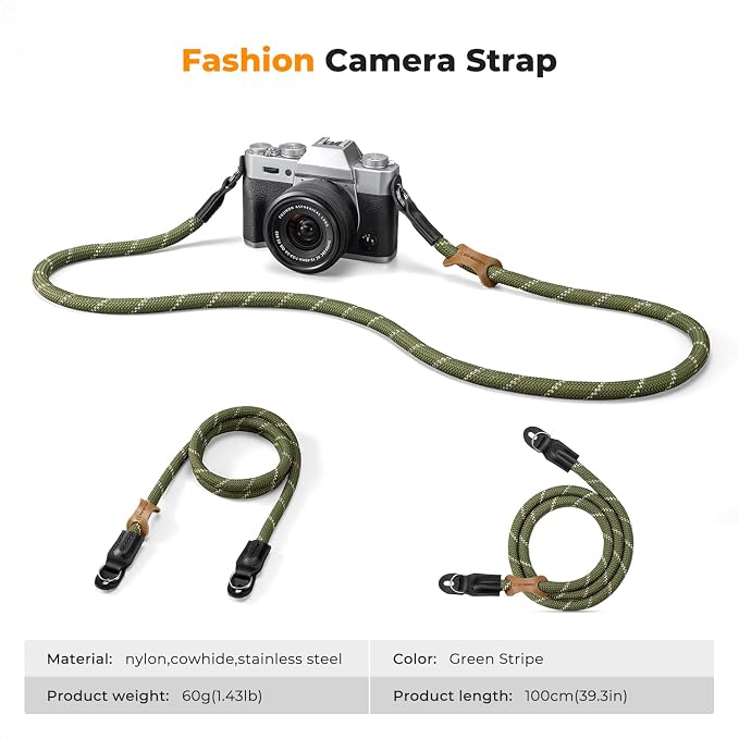 K&F CONCEPT Camera Neck Strap, 100cm Nylon Rope Camera Shoulder Strap