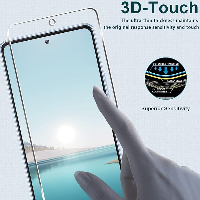 Galaxy A53 5G Screen Protector + Camera Lens Protector, HD Tempered Glass Film