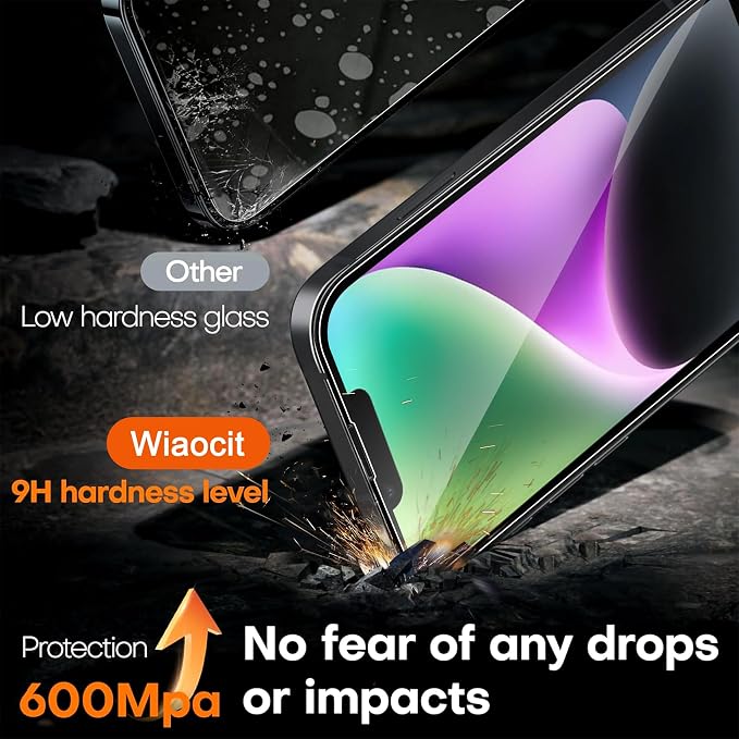 Wiaocit 3 Pack Tempered Glass Screen Protector