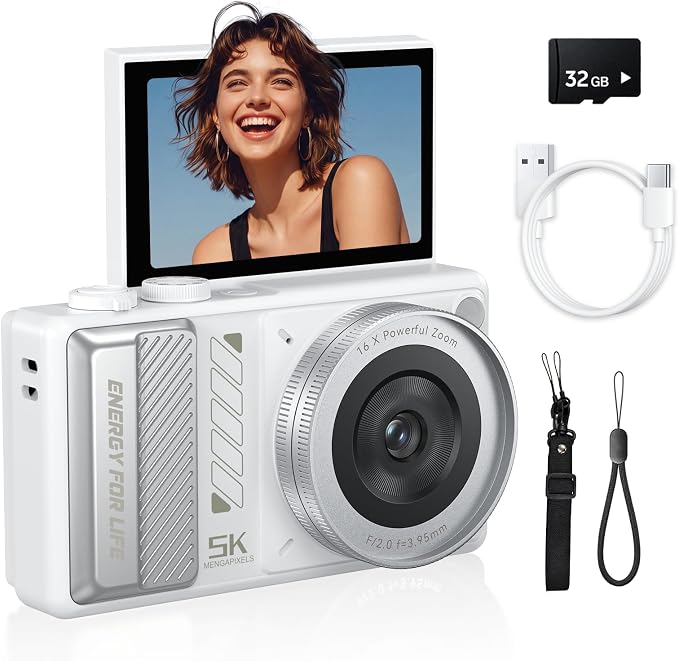 5K Digital Camera for Photography, 2026 Latest 80MP Autofocus WiFi Vlogging