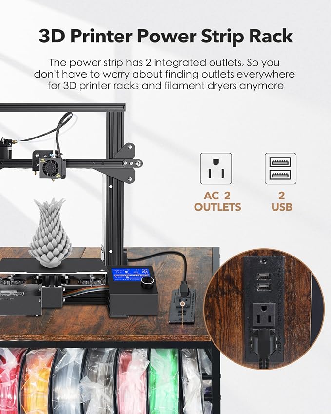 3D Printer Stand with Filaments Storage-Small 3D Printer Table