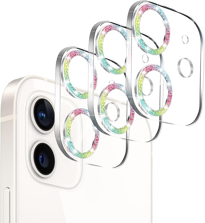 Dengduoduo 3 Pack Tempered Glass Camera Lens Protector