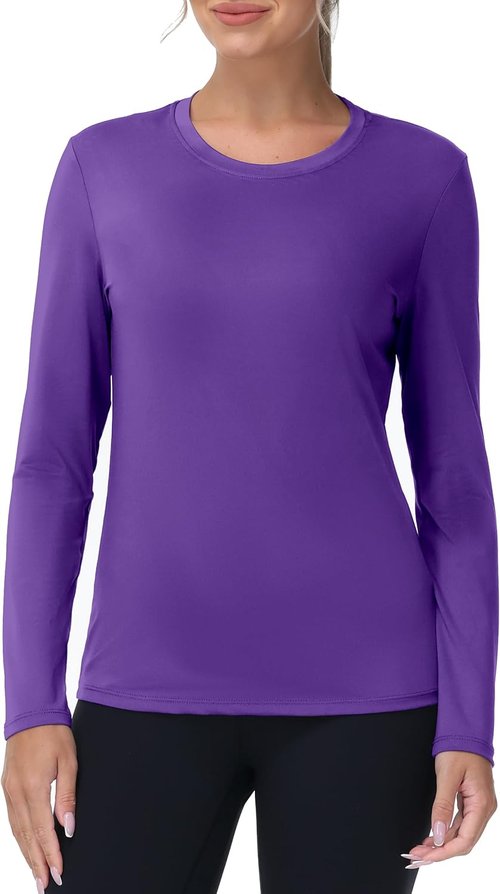 Isnowood Women's Long Sleeve Sun Protection Shirt - UPF 50+ UV Rash Guard for Outdoor Activities