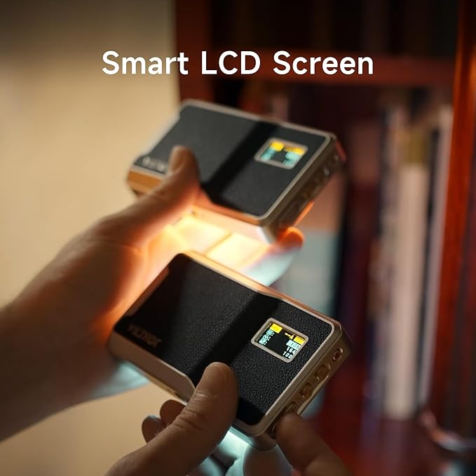 VILTROX 6000mAh On Camera LED Light, APP Control RGB Video Light, All Metal RGB