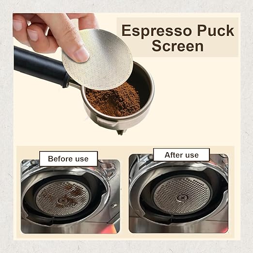 54mm Dosing Funnel with Stainless Steel Puck Screen Set for Breville Barista Portafilters, Catcan Espresso Portafilter Funnel for Series Barista
