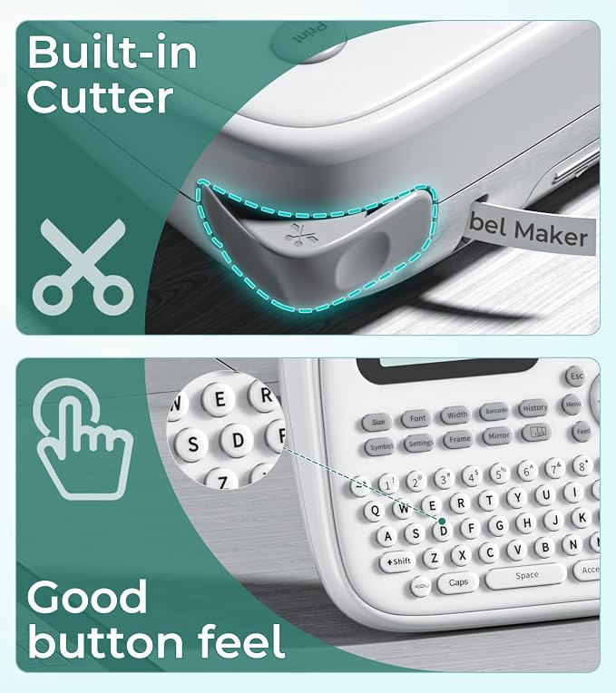 Label Maker Machine with 4 Tapes, D210s Labelmaker, Replacement