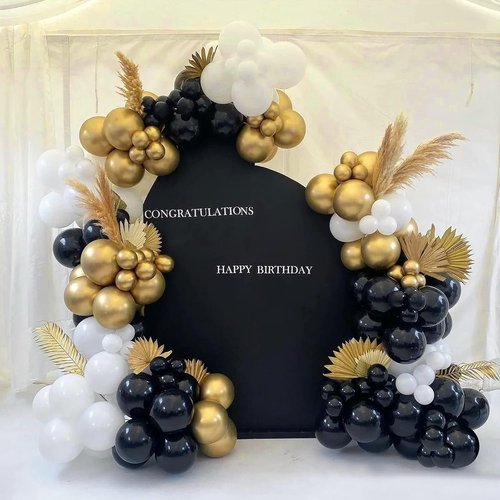 FOTIOMRG Black Balloons - 12 Inch Latex Party Balloons | 50 Pack for Birthdays, Graduations & More