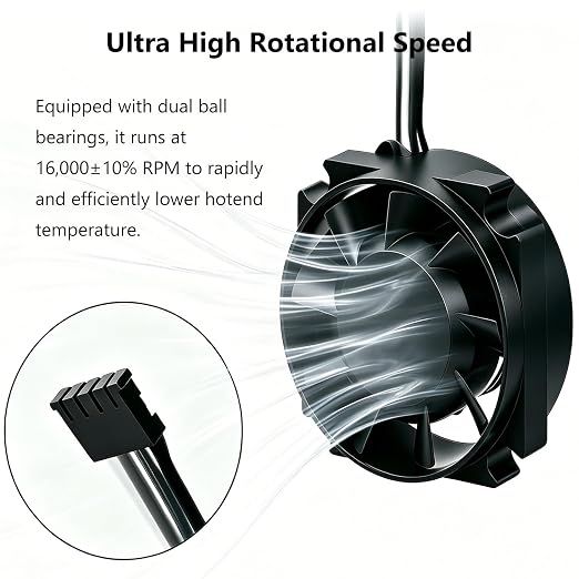 for P2S Extruder Hotend Cooling Fan 2510 DC 5V 25x25x10mm 3D Printer Fan |