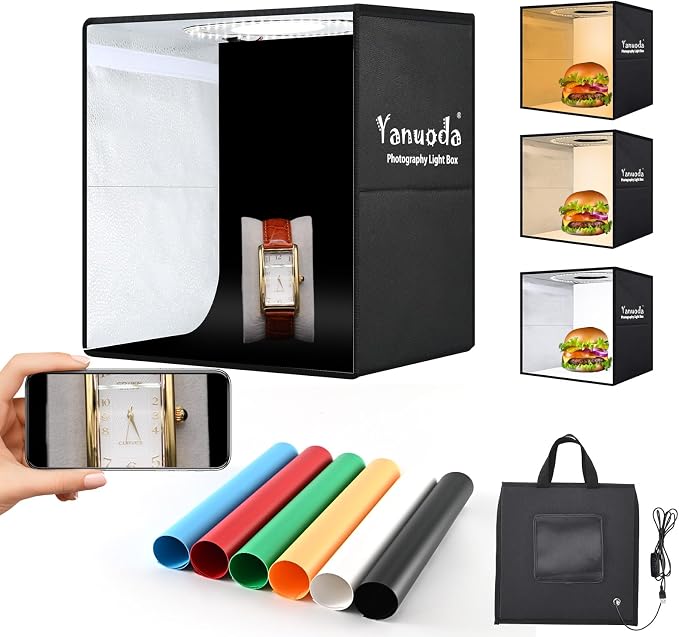 Light Box Photography 12x12'', Tabletop Photo Box Booth