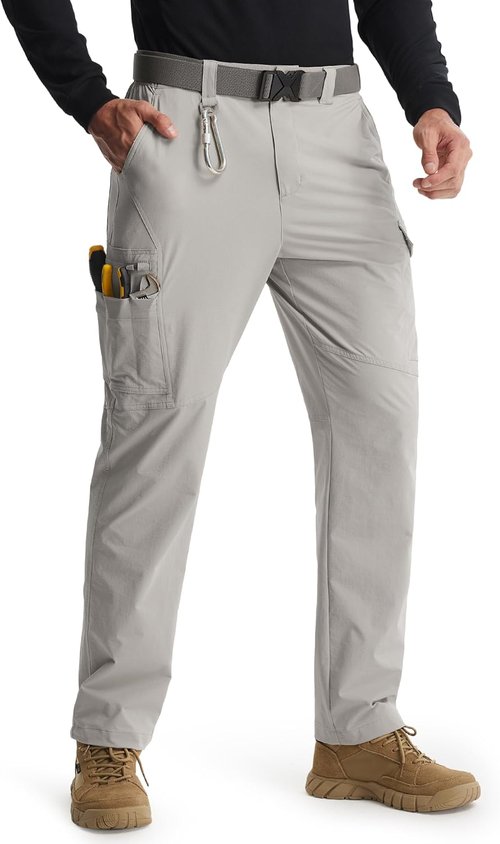 Libin Men's Cargo Pants - Water-Resistant Tactical Outdoor Trousers with 9 Pockets | Stretch Fit