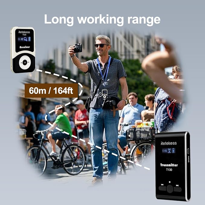 Retekess T130 Tour Guide System, Tour Guide Headsets