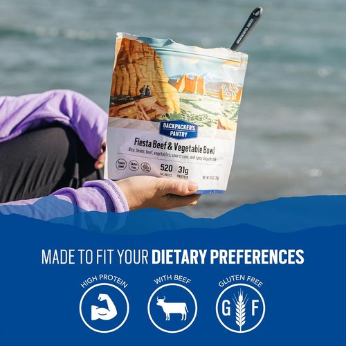 Backpacker's Pantry Fiesta Beef & Vegetable Bowl - Freeze-Dried Camping Meal, 1 Count
