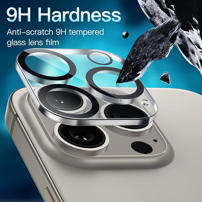 JETech Camera Lens Protector for iPhone 16 Pro 6.3-Inch and iPhone 16 Pro Max