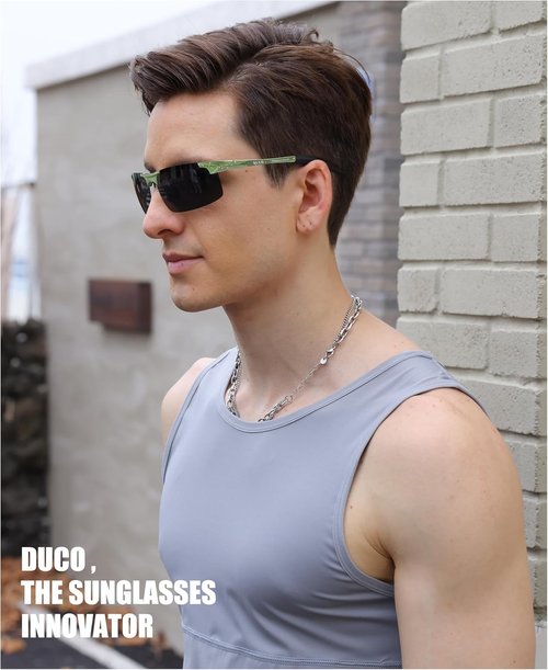 DUCO Men's Polarized Sports Sunglasses - UV Protection | Stylish & Durable 8177S Model