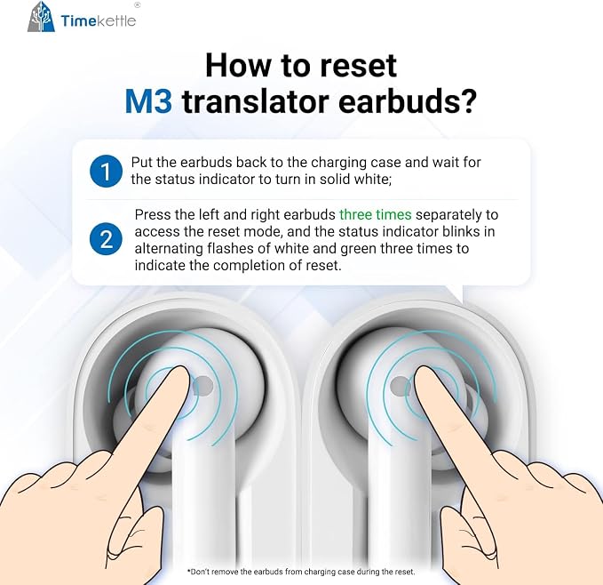 Timekettle M3 3-in-1 Language Translator Earbuds, Real-Time Translation in 43