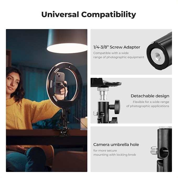K&F CONCEPT Photography Reflector Holder, Photo Video Studio 5/8" Heavy Duty