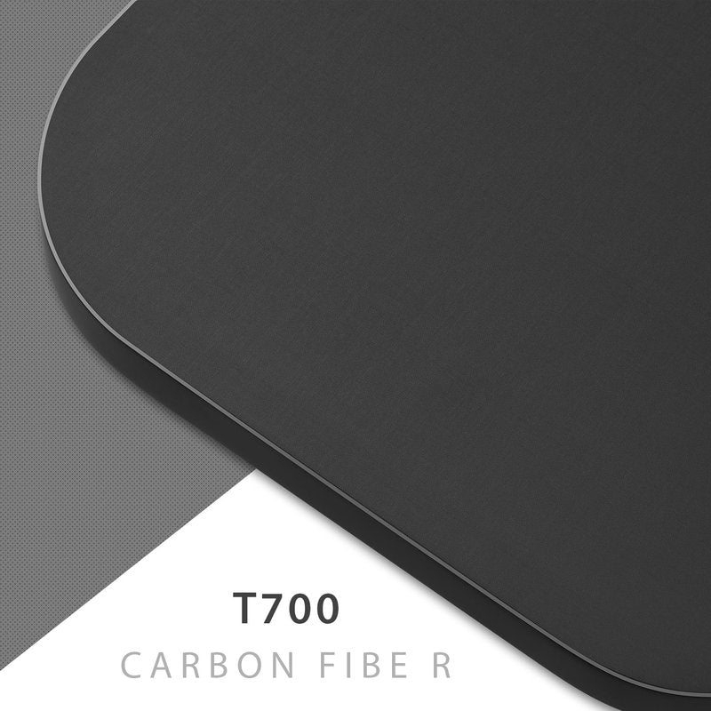 Pickleball Paddle - 16mm T700 Raw Edgeless Carbon Fiber Pickleball Paddle, Great Grit & Spin Rackets Set with Power, Control and Balance, 1 Cover Bag