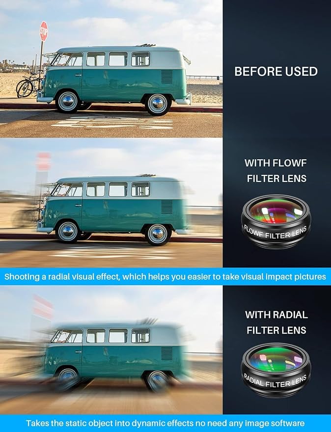 MIAO LAB 10 in 1 Cell Phone Camera Lens Kit, Wide Angle Lens & Macro