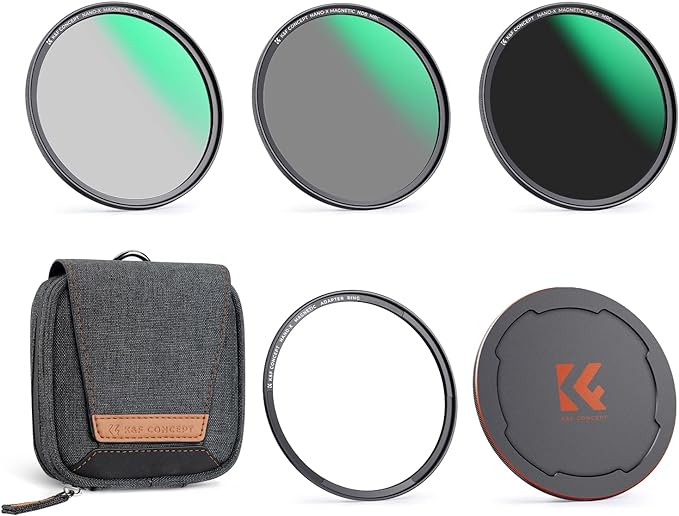K&F CONCEPT 58mm Magnetic CPL+ND8+ND64+Magnetic Basic Ring+Lens Cap Camera Lens
