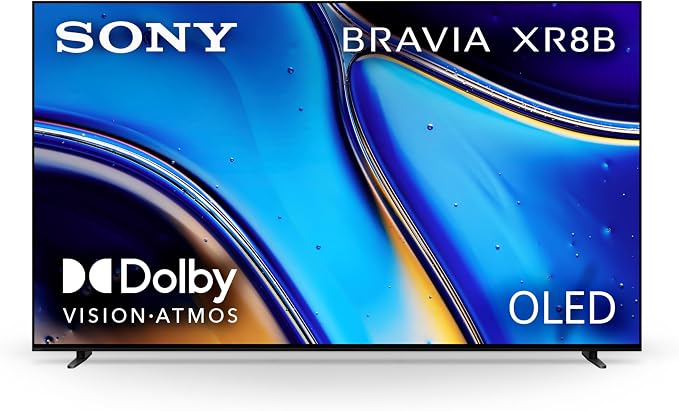 Sony 77 Inch BRAVIA XR8B OLED 4K HDR Smart Google TV (K-77XR8B) | XR Processor with AI Technology, Dolby Vision/Atmos, Exclusive Features for PlayStation®5, 4K movie credits included