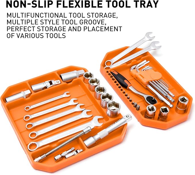3pcs Large Non-Slip Flexible Silicone Tool Tray, Mechanic Tool Mat, Tool Organizer, Tool Storage, Tool Holder, Grip Mats, No Magnets, Christmas Day Gift for Men, Father’s Day Gift