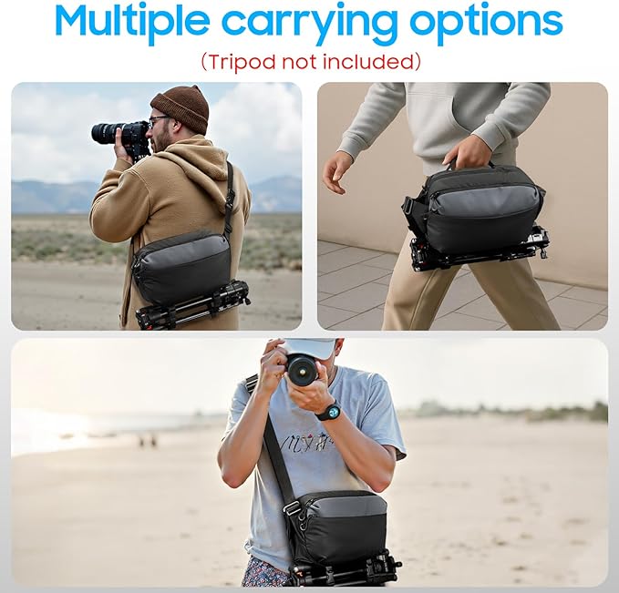 FINTIE Camera Sling Bag for DSLR/SLR/Mirrorless, Waterproof Crossbody Camera