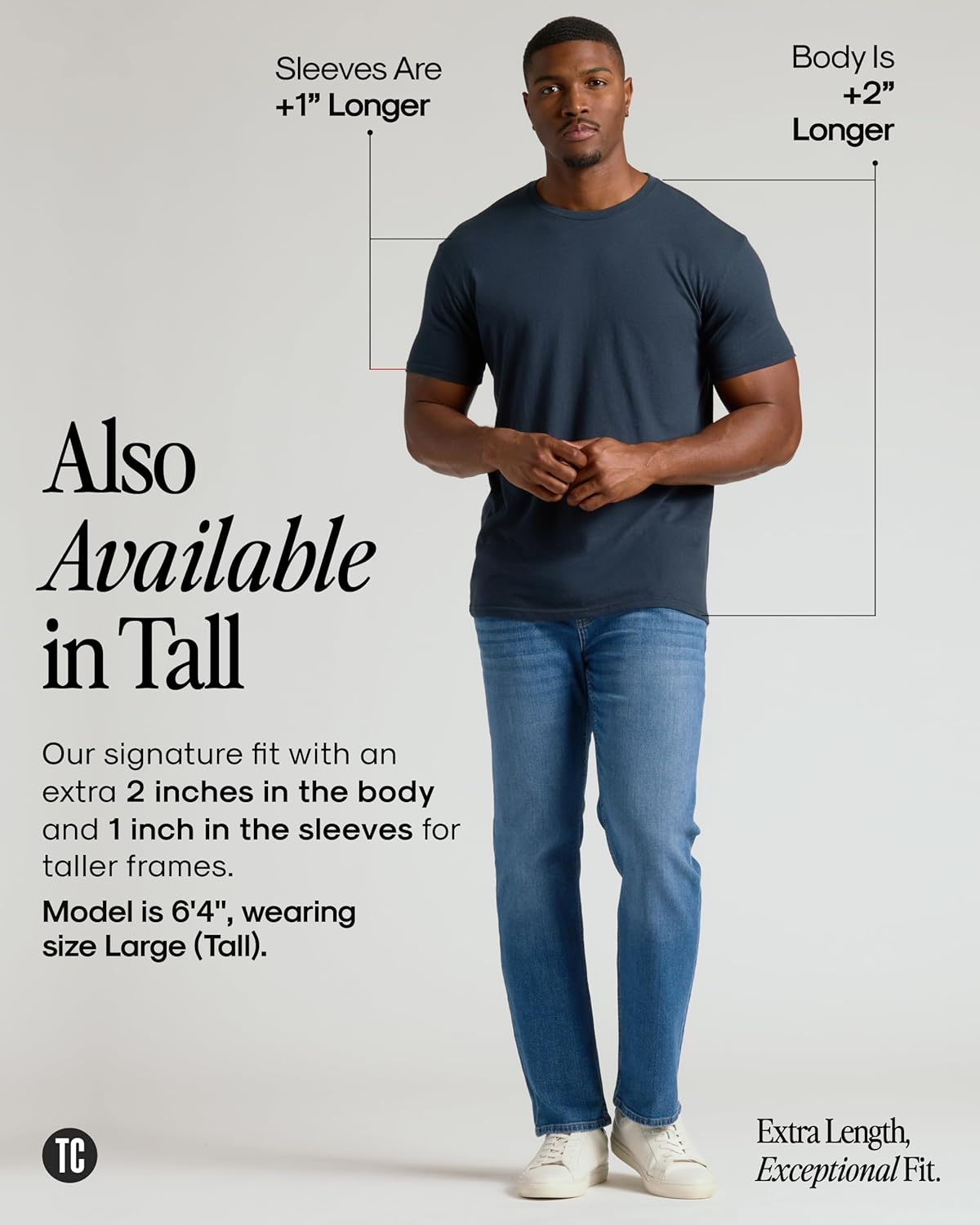 True Classic Men's T-Shirts - Short Sleeve Crew Neck Cotton Blend Tees for Comfort & Style
