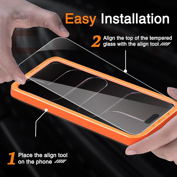 Wiaocit 3 Pack Tempered Glass Screen Protector