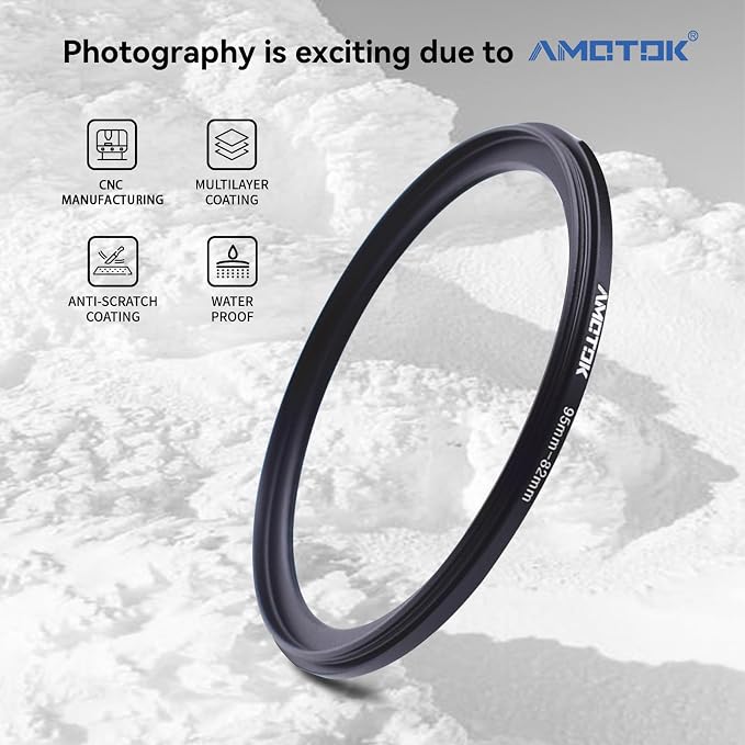 95mm Lens to 82mm Camera Lens Adapter, 95mm to 82mm Filter Step-Down Ring