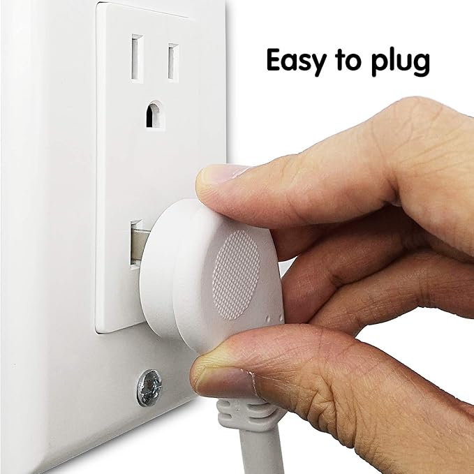 FIRMERST 1875W Flat Plug Extension Cord 3 Feet 14 AWG 15A White, 1 Pack