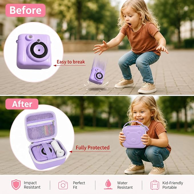 PAIYULE Kids Instant Print Camera Case