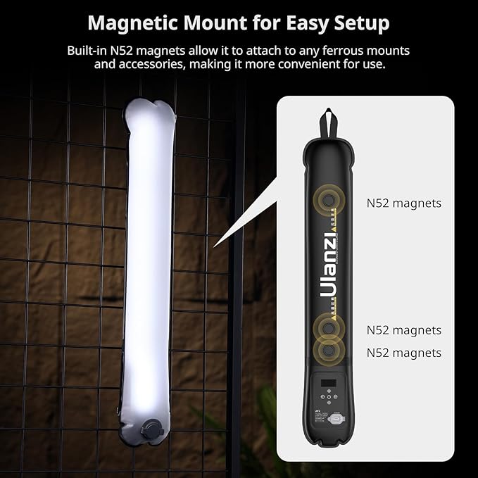 ULANZI UA12 Inflatable Tube Light, 12W Bi-Color Portable LED Air Tube Light