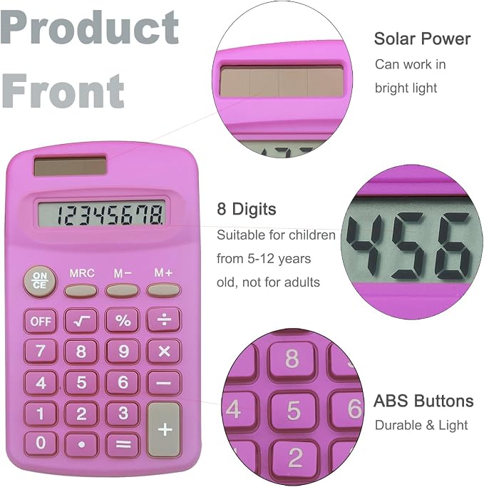 Basic Calculator Dual Power 8 Digit Desktop Calculator
