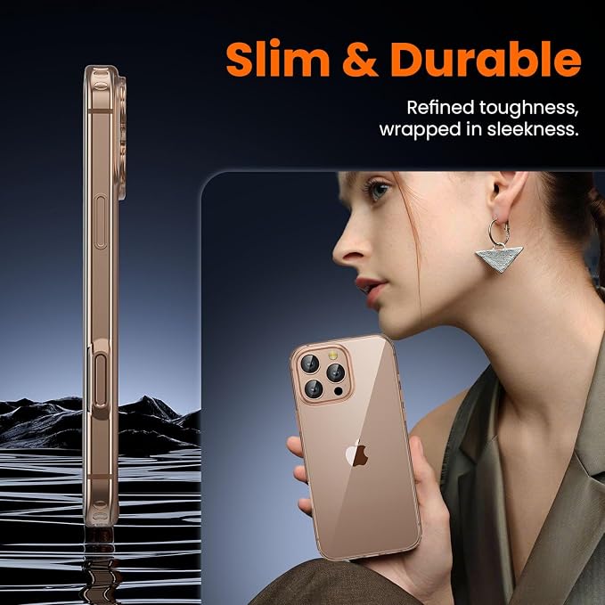 toushion 3 in 1 for iPhone 16 Pro Case Clear, Screen Protector *1 & Camera Lens