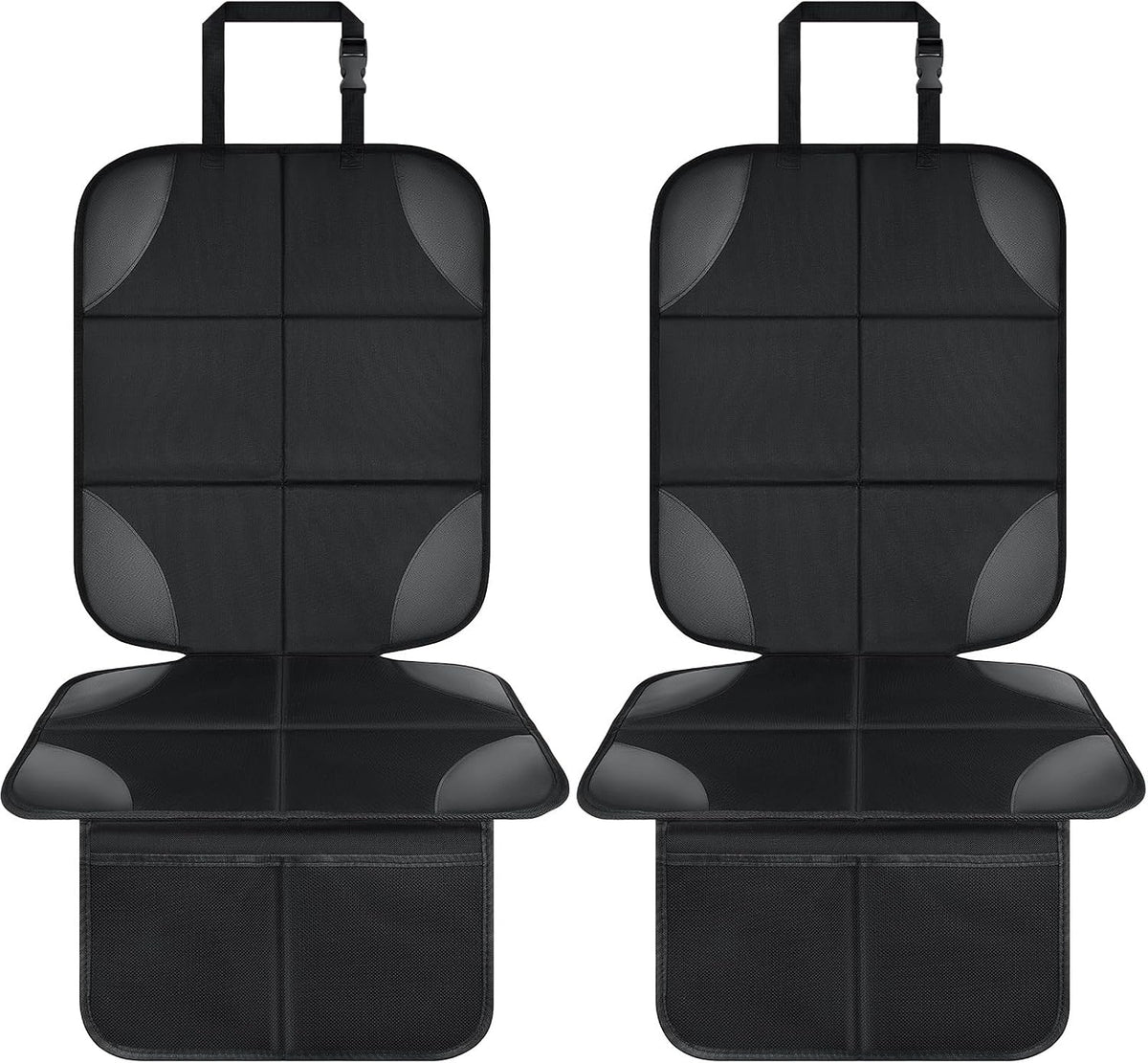 Musclez Car Seat Protectors Carseat Covers, Non-Slip Backing Black, 2pcs