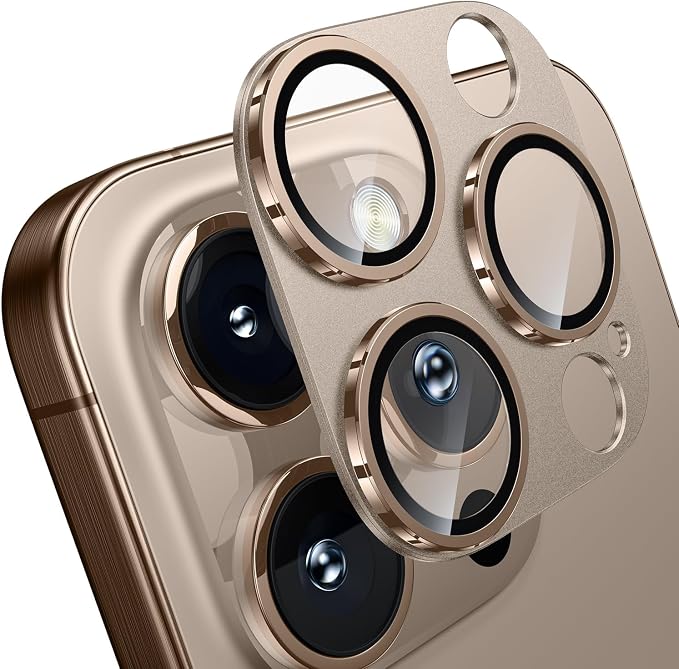 WSKEN for iPhone 16 Pro/iPhone 16 Pro Max Camera Lens Protector, Metal Aluminum