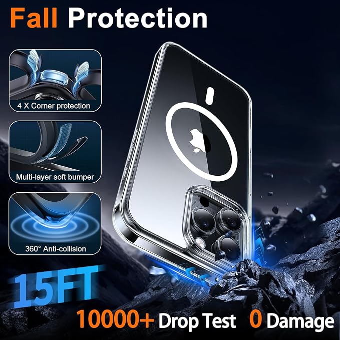 Magnetic for iPhone 16 Pro Max Case Clear
