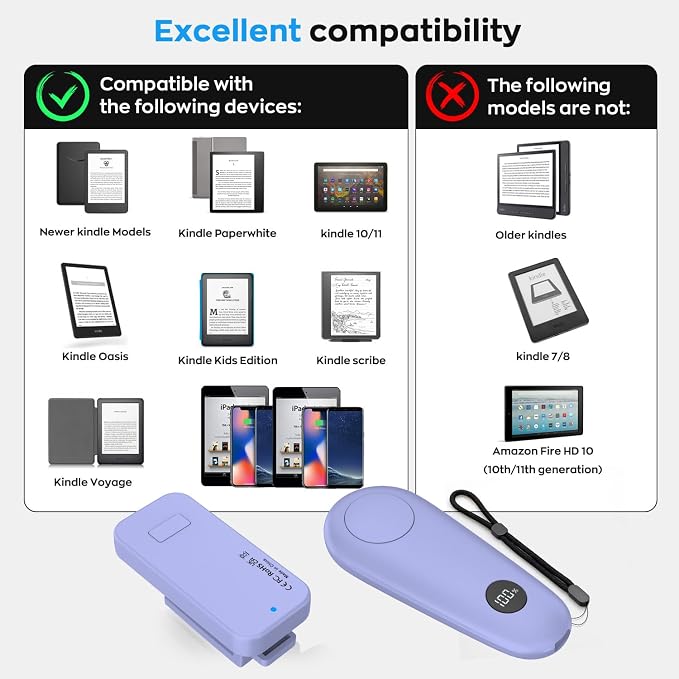 RF Remote Control Page Turner for Kindle Paperwhite Scribe Accessories