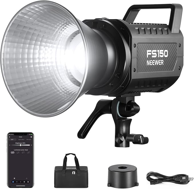 NEEWER FS150 LED Video Light 2.4G/APP Control, 130W 5600K COB Daylight Silent