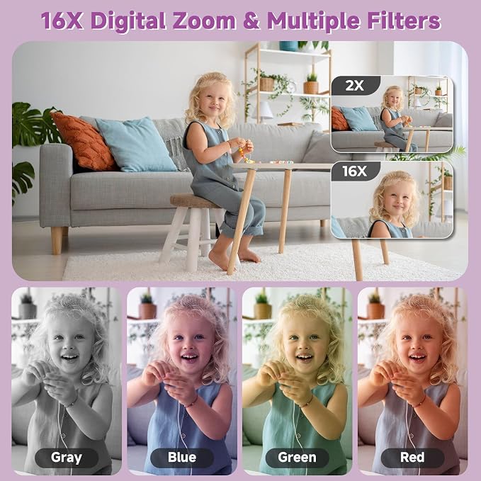 Digital Camera, 44MP Compact Camera, FHD 1080P Point and Shoot Digital Cameras