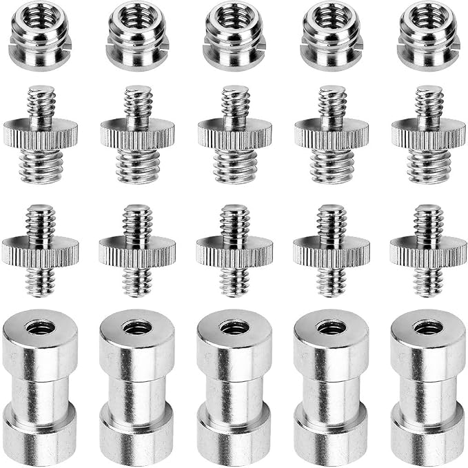 Anwenk 1/4 to 3/8 Screw Adapter Converter Threaded Screws Adapter Spigot Screw