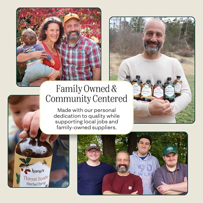 Hany's Harvest Elderberry Herbal Syrup – 8 fl oz | All-Natural Wellness Tonic, Apple Cider Vinegar, Raw Honey & Elderberry | Non-GMO, Gluten-Free, Handcrafted