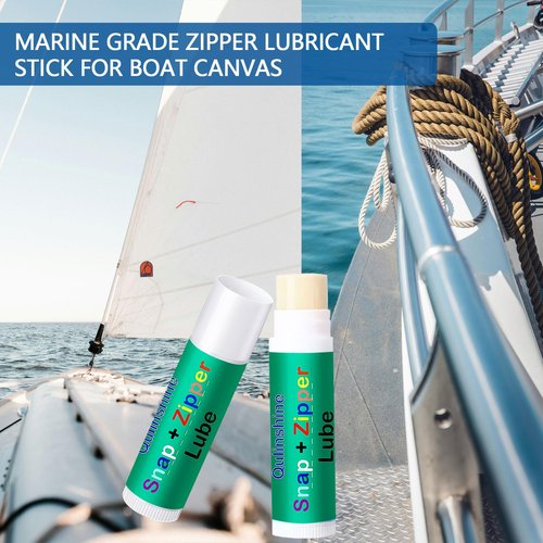 3Pcs Zipper Wax and Snap Lube Stick Tube for Boat Accessories, Marine Zipper Lubricant Stick, Zip Lube for Wetsuits, Drysuits, Outdoor Clothing, Backpacks