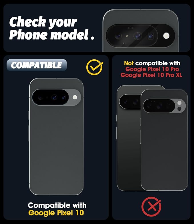 Orzero Camera Lens Protector for Google Pixel 10, Protector de Cámera Tempered
