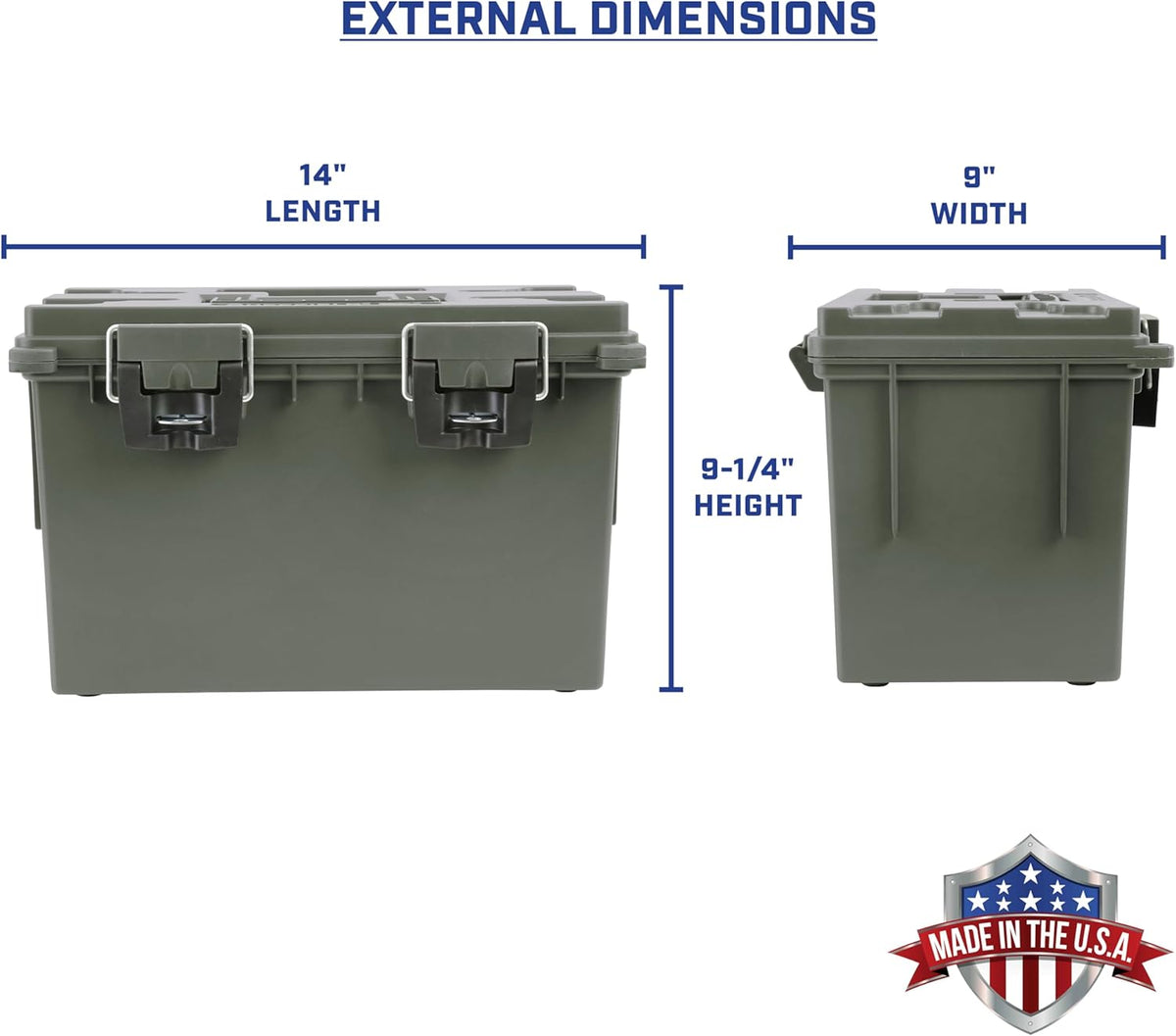 Sheffield XL Storage Bins with Lids - 2-Pack Stackable, Lockable & Water-Resistant Containers