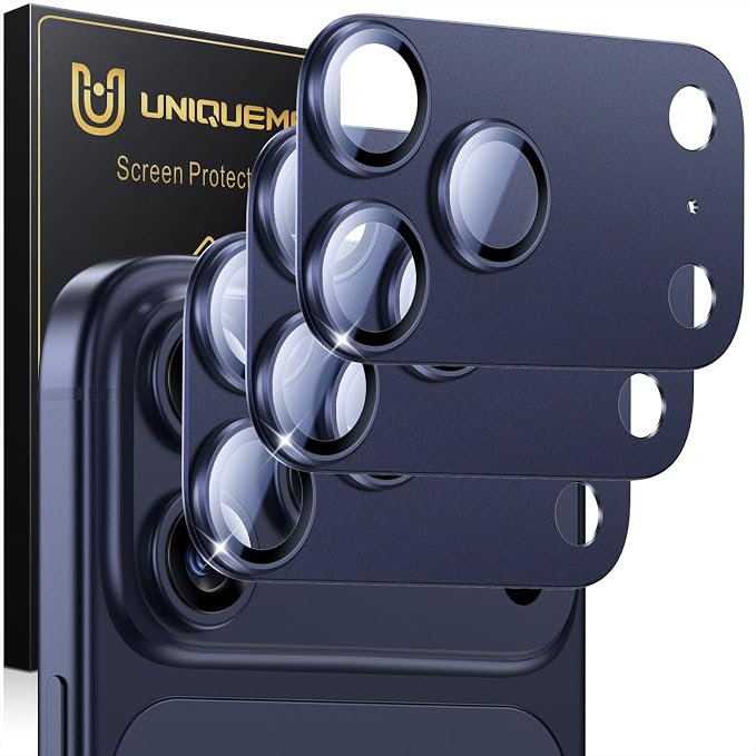 UniqueMe for 3 Pack iPhone 17 Pro Camera Lens Protector