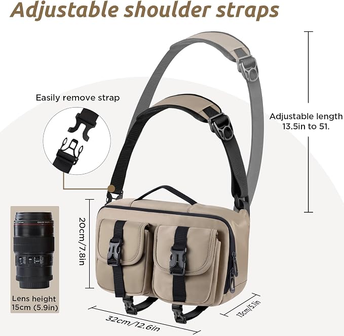 TAAOKA Camera Sling Bag, DSLR Camera Bag