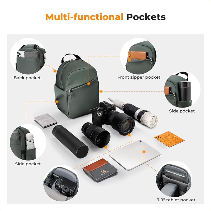 K&F CONCEPT Small Camera Bag for Photographer, Camera Sling Crossbody bag for