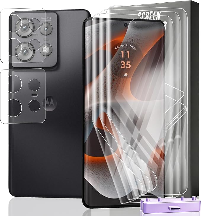 3+2 Pack Screen Protector for Motorola Edge 50 Pro Flexible TPU Film