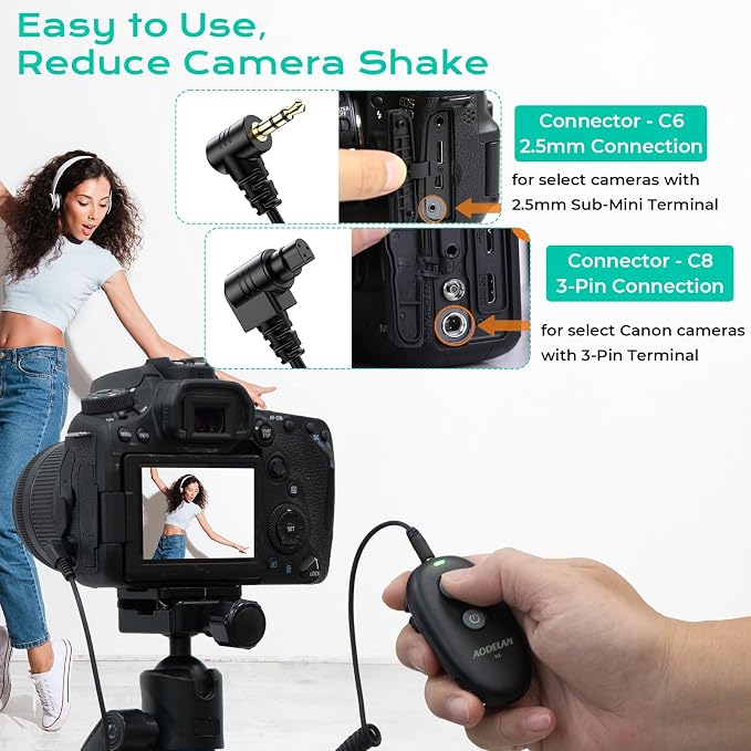 AODELAN USB-C Rechargeable Wireless Camera Remote Shutter Release